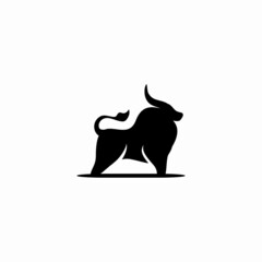 Silhouette Bull logo vector illustration design, creative and simple design,
can uses as logo and template for company.
