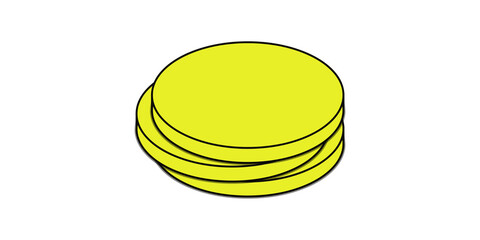 Crypto token illustration art design.