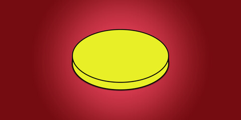 Crypto token illustration art design.