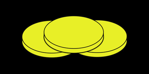 Crypto token illustration art design.