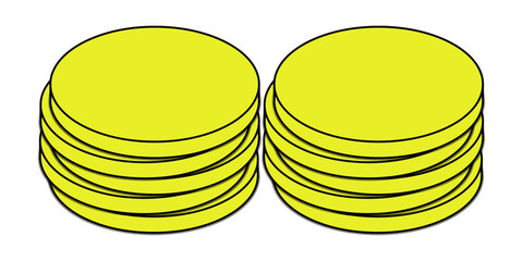 Crypto token illustration art design.