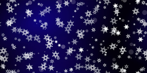 Falling Snowflakes seamless pattern flying snow