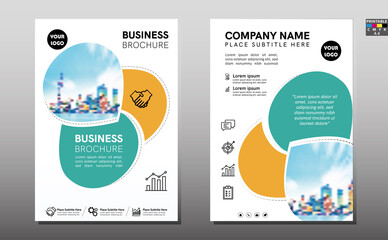 Template vector design for Brochure, Annual Report, Magazine, Poster, Corporate Presentation, Portfolio, Flyer, infographic, Front and back, Easy to use and edit.