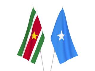 Somalia and Suriname flags