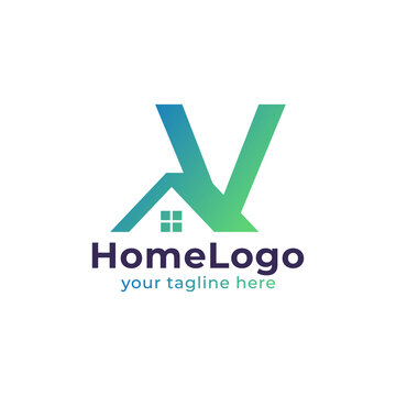 Real Estate V Letter Logo Design. Usable for Construction Architecture Building Logo. Flat Vector Logo Design Ideas Template Element. Eps10 Vector