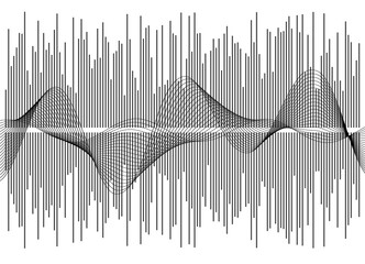 Gray equalizer isolated on white background. Vector illustration. Pulse music player. Audio wave logo. Vector design element Poster of the sound wave template visualization signal Illustration eps 10