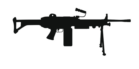 Machine Gun M249 SAW silhouette 