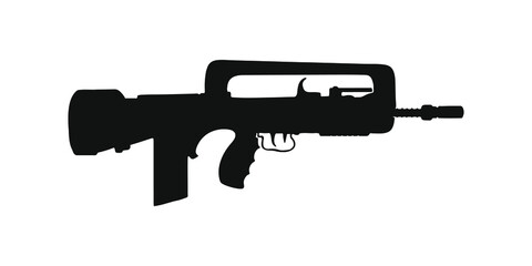 Bullpup assault rifle silhouette