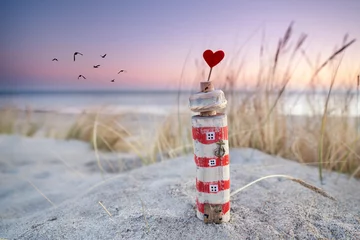 Gordijnen romantischer Strand am Abend © Jenny Sturm