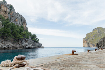 Port of sa calobra in mallorca