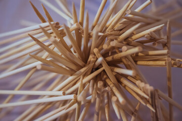 Still life pattern of wooden sticks