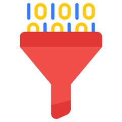 A flat design, icon of conversion funnel