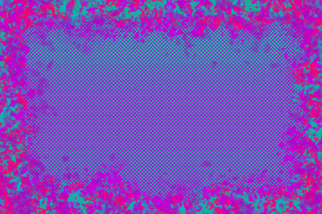Fototapeta na wymiar An abstract neon splatter border background image.