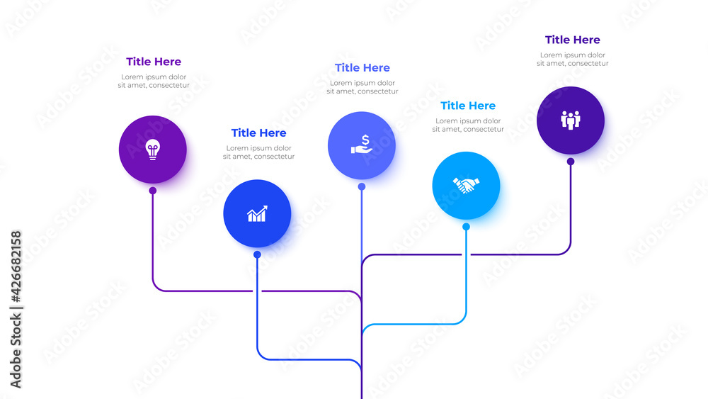 Poster Vector Infographic label design template with icons and 5 options or steps. Can be used for process diagram, presentations, workflow layout, banner, flow chart, info graph