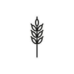 Wheat Line Icon In A Simple Style. Vector sign in a simple style isolated on a white background. 64x64 pixel
