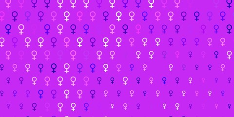 Light Purple, Pink vector template with businesswoman signs.