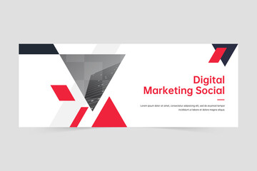 Professional business digital marketing agency banner template