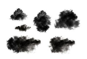 smoke isolated on black