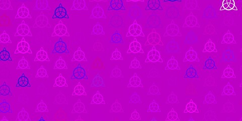 Light Pink vector texture with religion symbols.