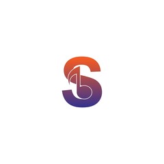 Letter S logo icon with musical note design symbol template