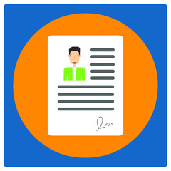 Vector illustration for Contract Employee Information EPS10