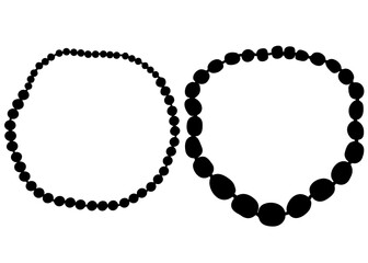 Womens beads in a set. Vector image.