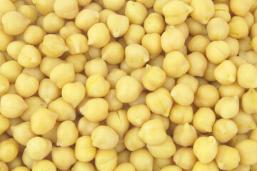 Chickpeas as background, garbanzo beans pattern