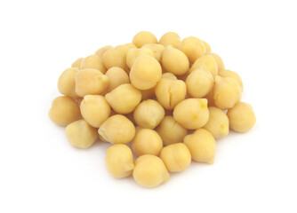 Chick peas isolated on white background