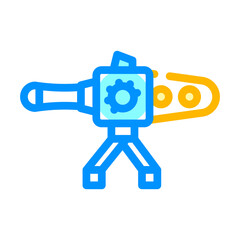 soldering iron for plastic pipes color icon vector. soldering iron for plastic pipes sign. isolated symbol illustration