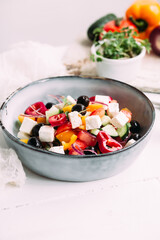 Greek salad in a plate