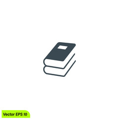 book logo template simple design element