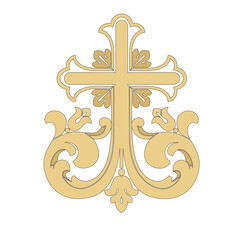 IHS SYMBOLS OF THE CATHOLIC CHURCH, WITH CROSSES DECORATED FOR SACRED DRESSES
