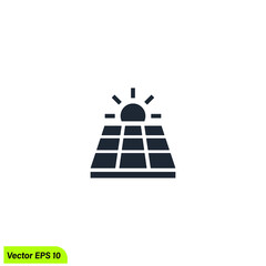 solar panel electricity icon vector illustration simple design element