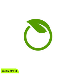 leaf icon nature symbol logo template