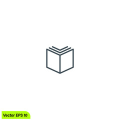 book icon vector logo template