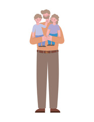 father with sons