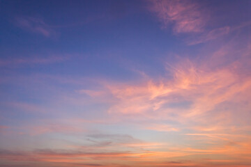 Fototapeta na wymiar sunset in the sky clouds evening