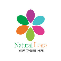 Beauty plumeria icon flowers design illustration Template