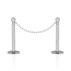 Absperrung mit Kette