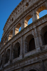 Obraz premium Views of Roman Coliseum, Roman Colosseum, Rome, Lazio. Italy