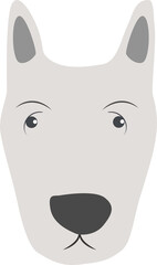 vector simple cartoon illustration dog head
