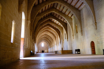 Monks' bedroom, Poblet Abbey, Catalonia, Spain