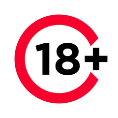 Obraz premium Over 18 only censored. Eighteen age older forbidden adult content.