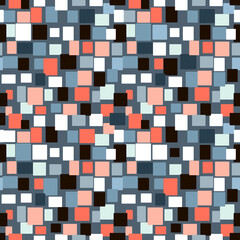 Seamless geometric pattern with geometric shapes stock illustration.