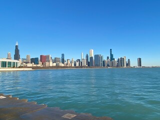 Obraz premium Windy City Chicago beautiful skyline