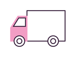 pink truck icon