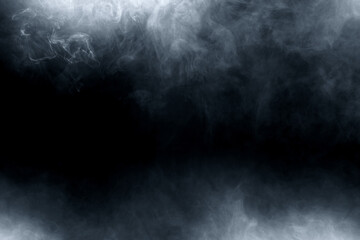 Scattered smoke on a black background.