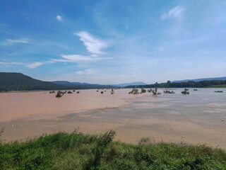The  Mekong River(Song Si River) view at Khong Chiam in Ubon Ratchathani, Thailand