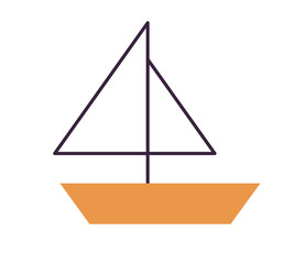 Fototapeta premium orange boat icon
