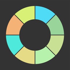 Obraz premium pie charts vector colorful info template.